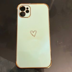 Iphone 11 blue heart case